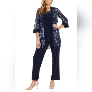 RM RICHARDSRM Richards 3-Piece Sequined Formal Pants Suit